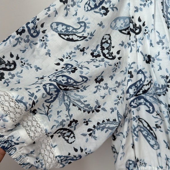 Lucky Brand White and Blue Midi Dress - Picture 3 of 7